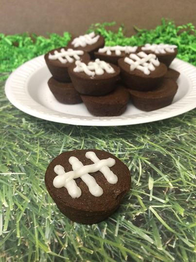 Football-Shaped Brownies