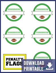 Penalty Flag Printable labels